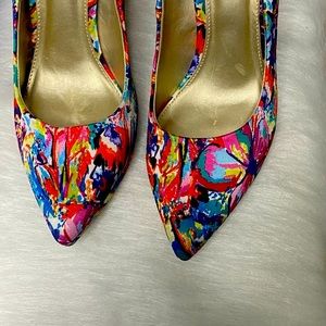 👠Limelight Multicolor Floral Heels 6-1/2 👠